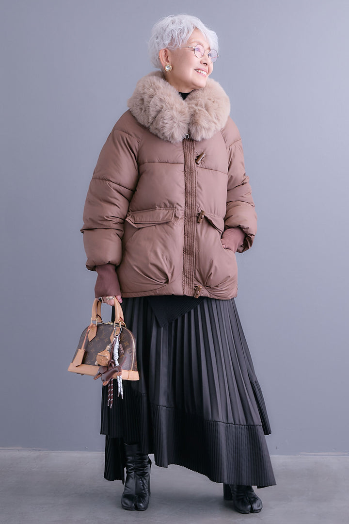 【予約】ファーカラーパディングコート