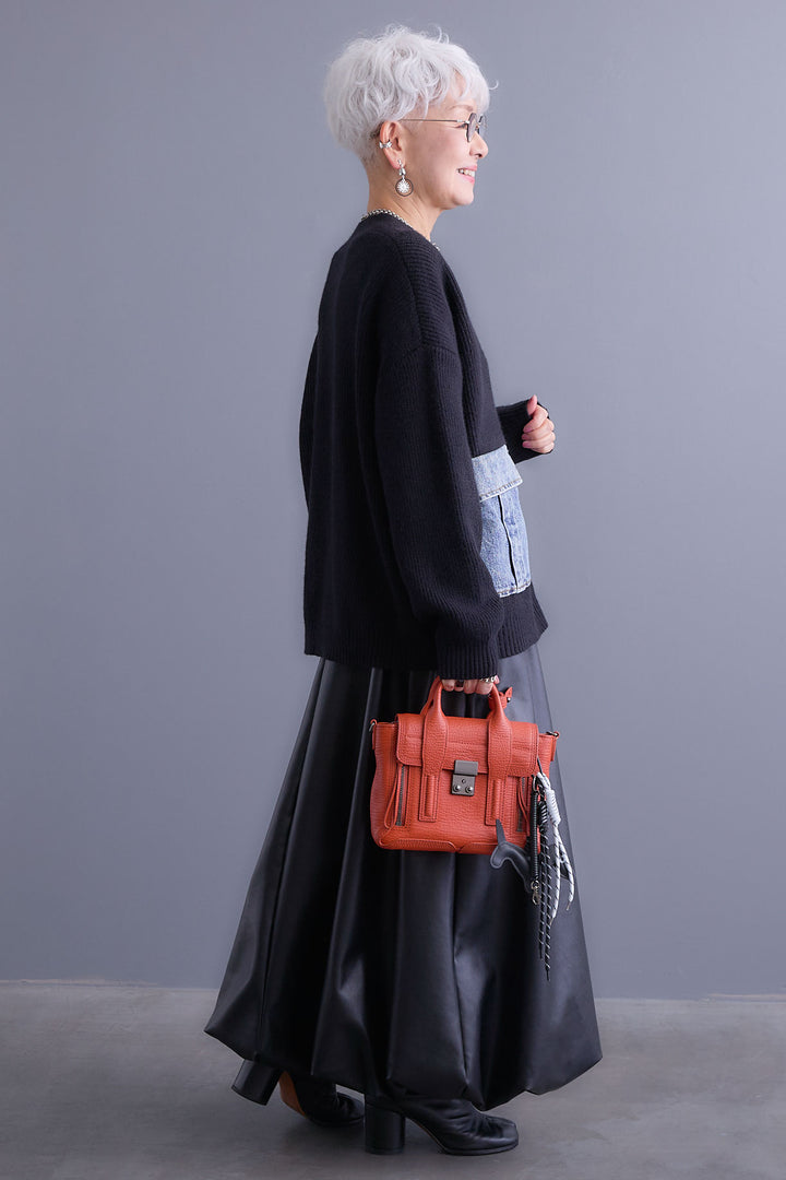 【予約】デニムポケットZIPニットカーディガン