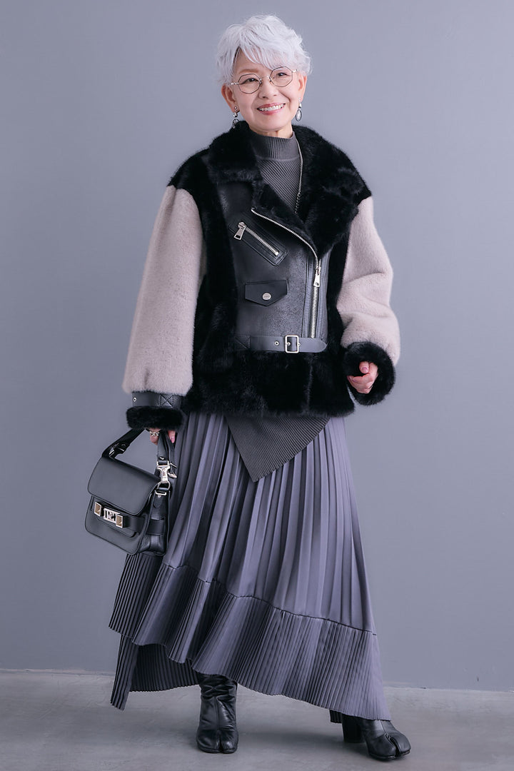 【予約】ライダースドッキングエコファージャケット