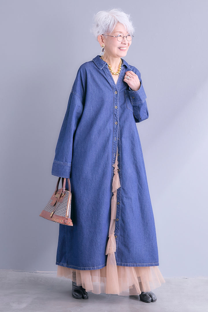 【即納】タッセルチュールティアードスカート