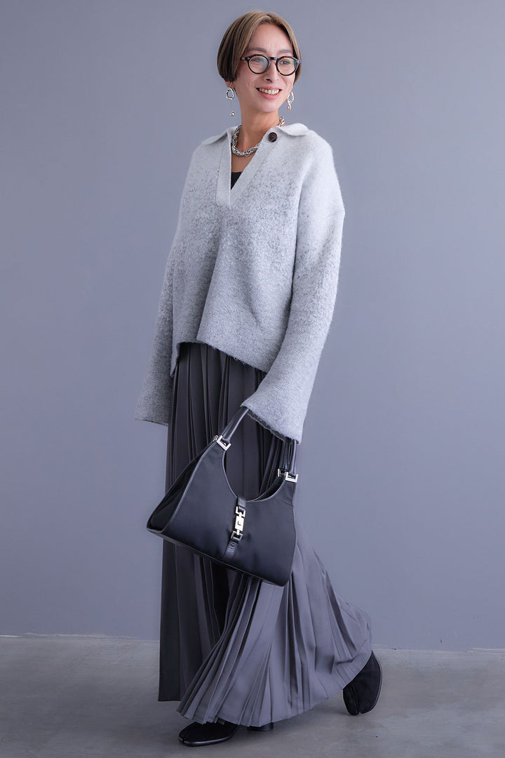 【予約】ダブルプリーツロングスカート