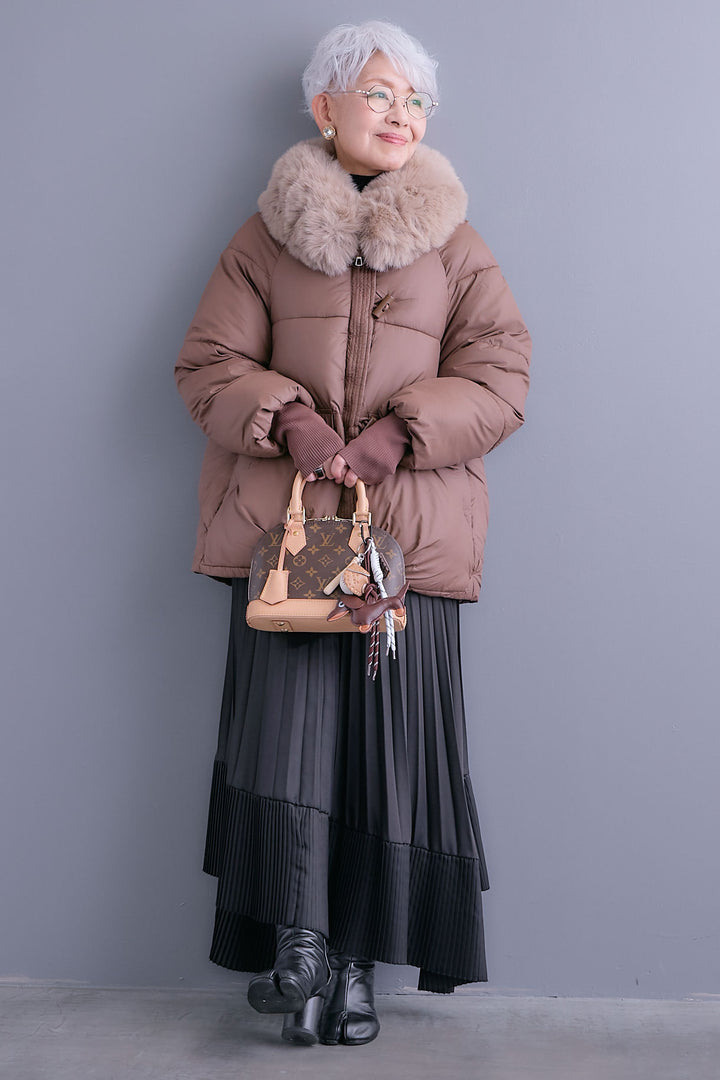 【予約】ファーカラーパディングコート