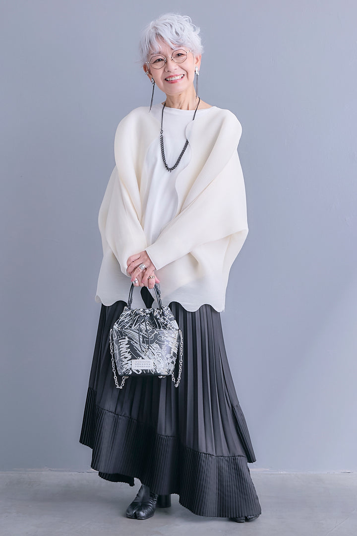 【予約】ウェーブラインプリーツカーディガン