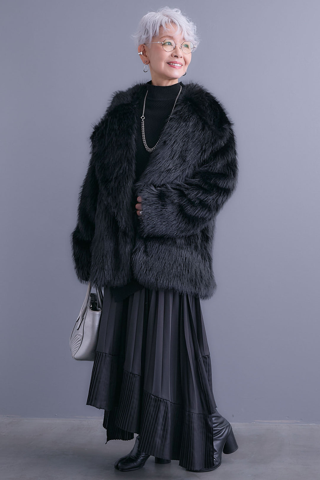 【予約】テーラードカラーファーコート