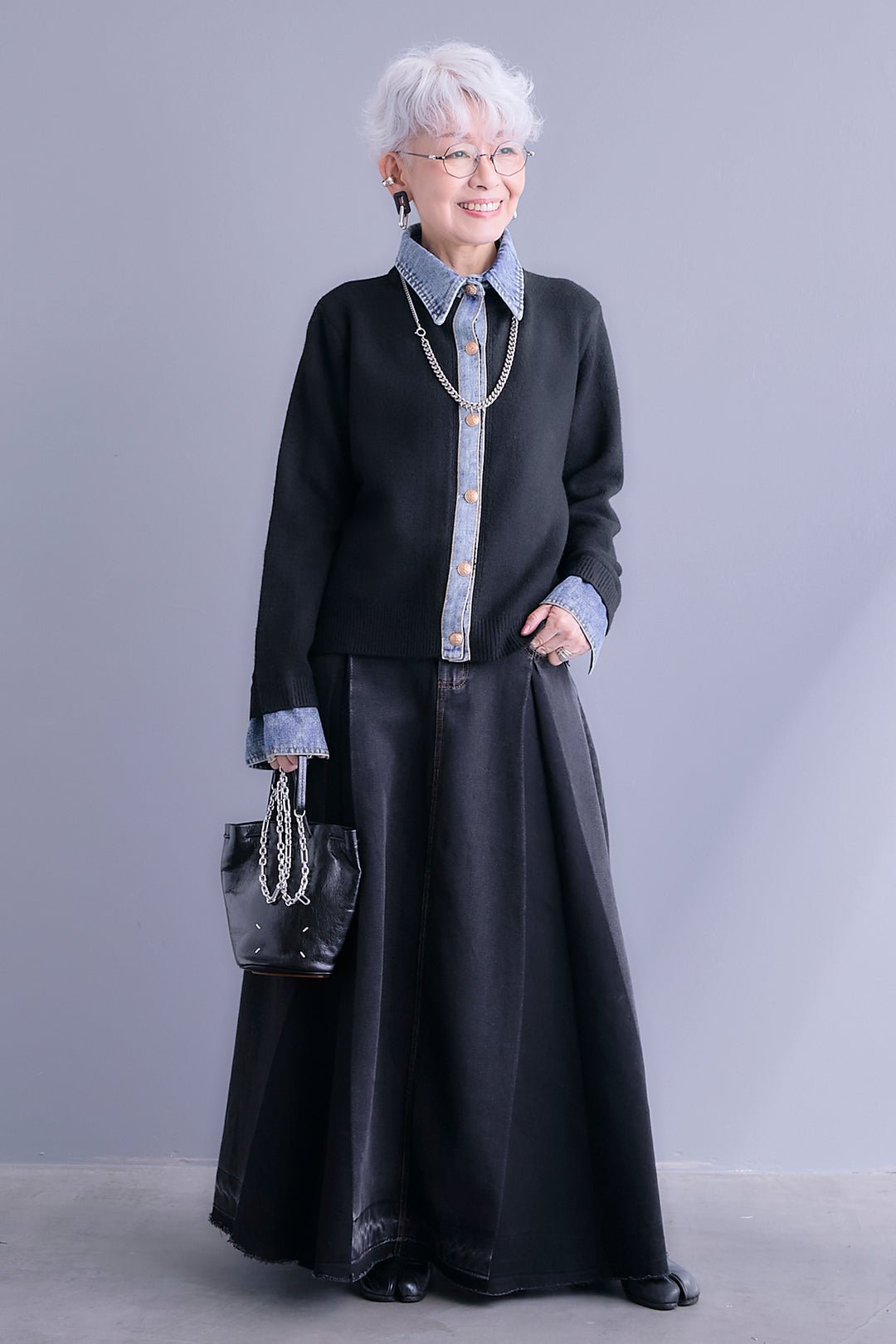 【予約】プリーツタックデニムスカート