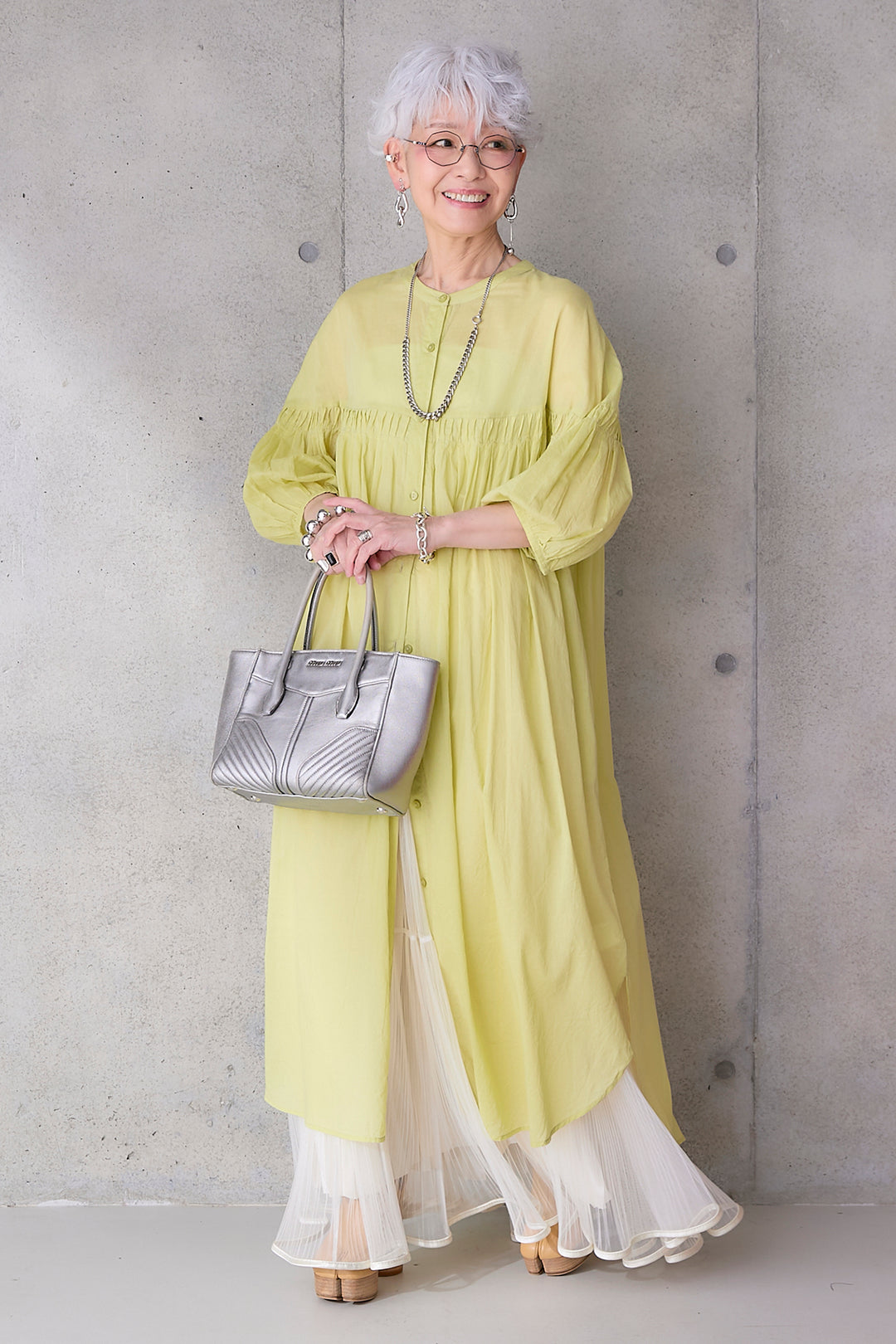 【SET】コットンボイルピンタックエアリーワンピース+2WAYラメサテンプリーツ×シアーティアードチュールスカート(2set)