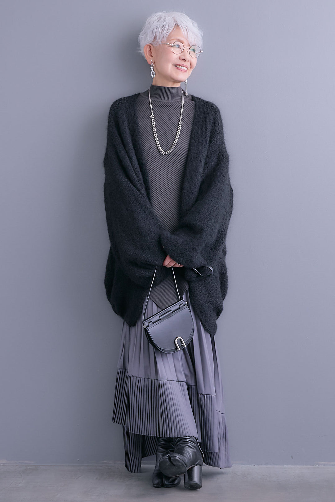 【予約】ボリュームスリーブニットカーディガン