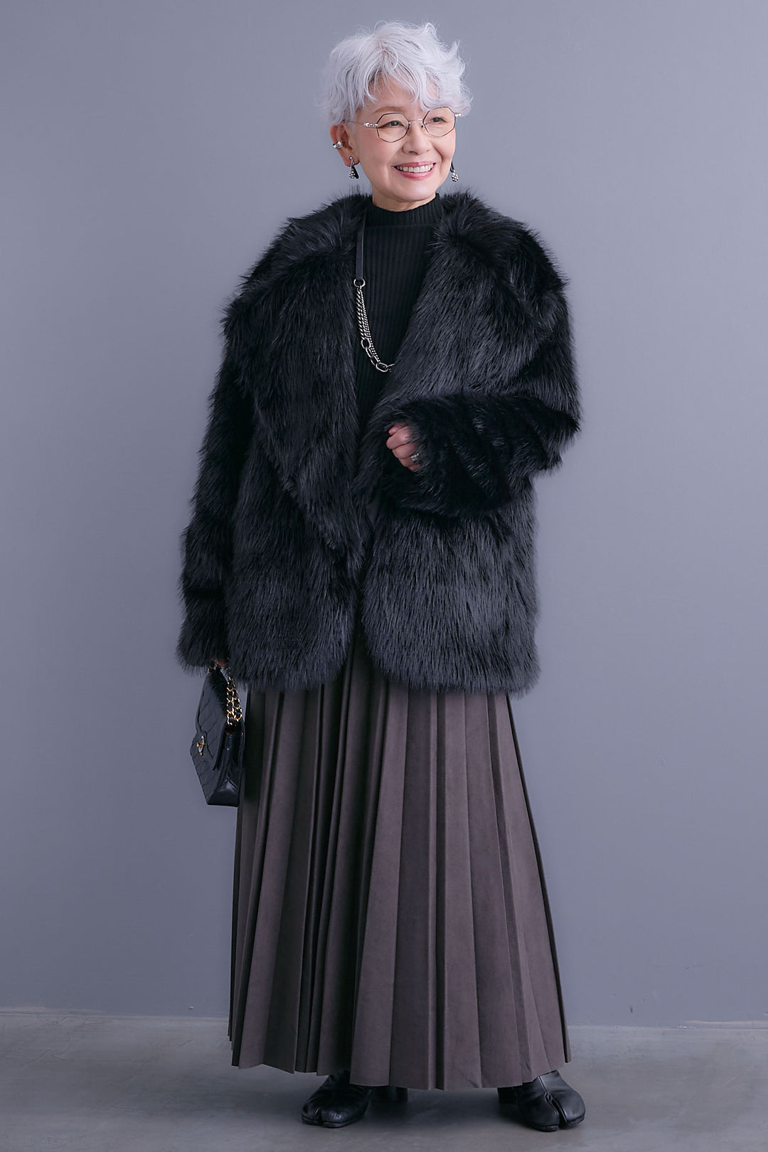 【予約】スエードロングプリーツスカート