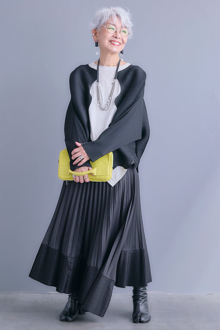 【予約】ウェーブラインプリーツカーディガン