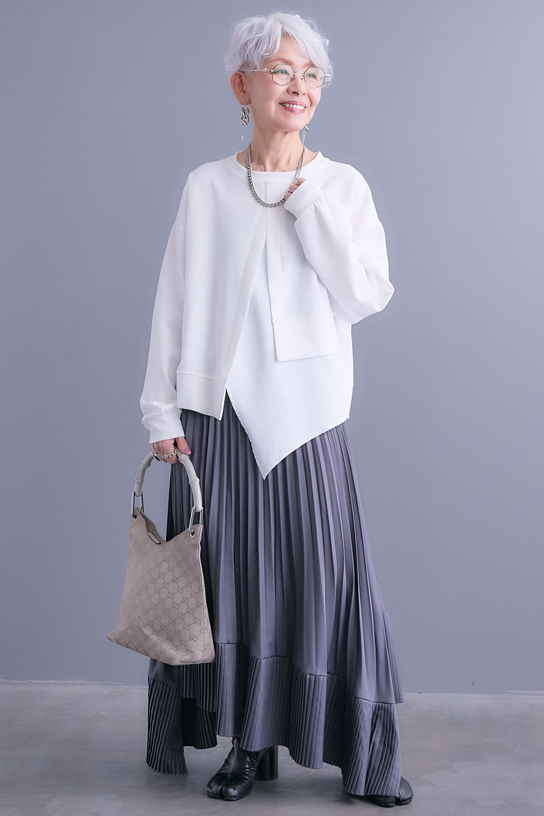 【予約】レイヤードデザインアシンメトリープルオーバー