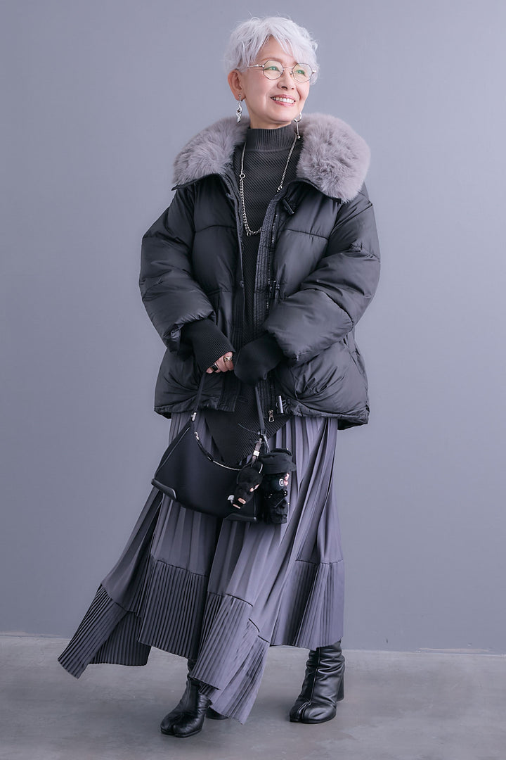 【予約】ファーカラーパディングコート