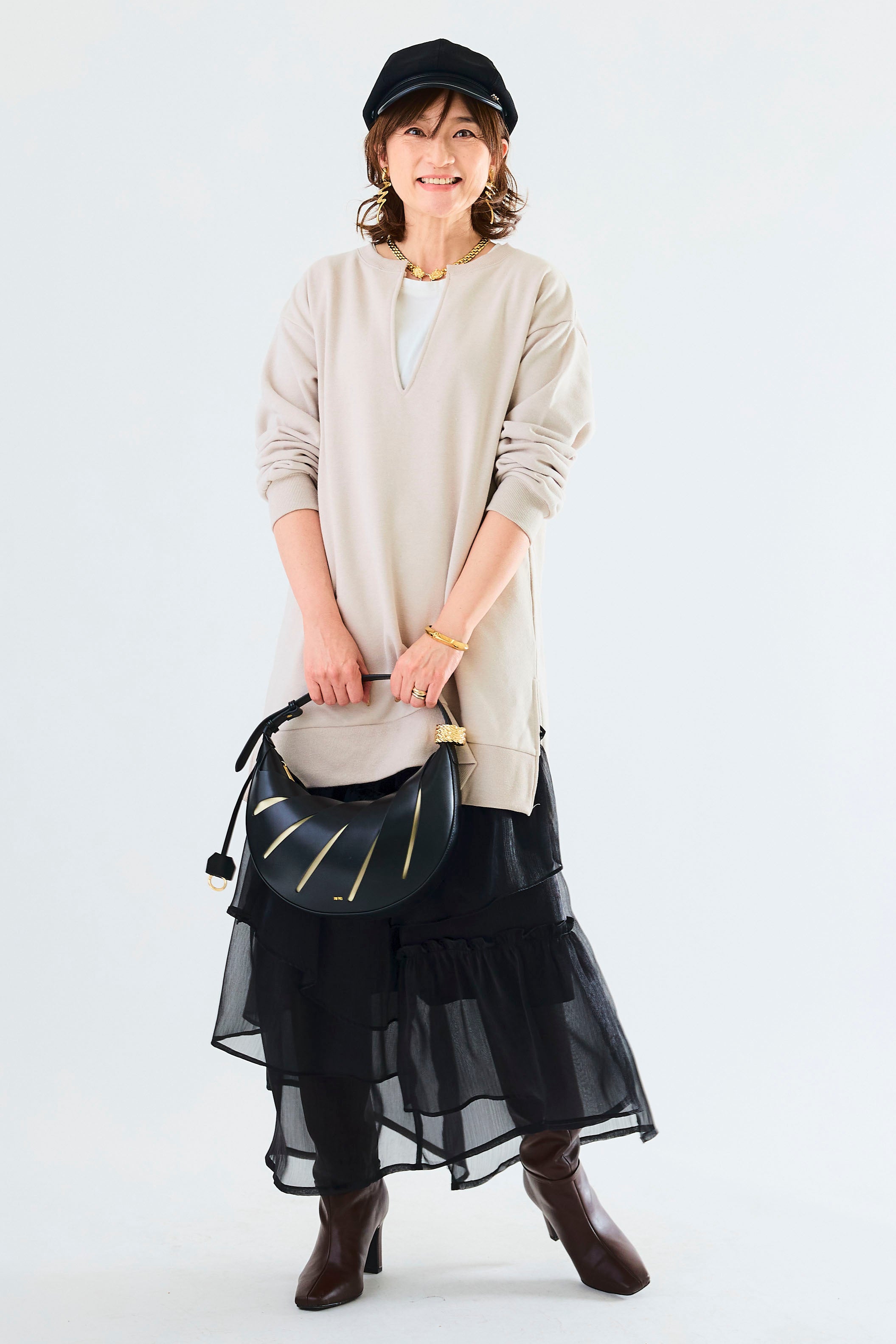 即納】裏毛Vネックチュニック+インナータンクSET – AIJAN