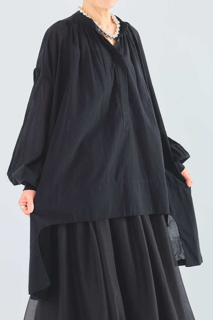 【予約】コットン楊柳バッグロングシャツ