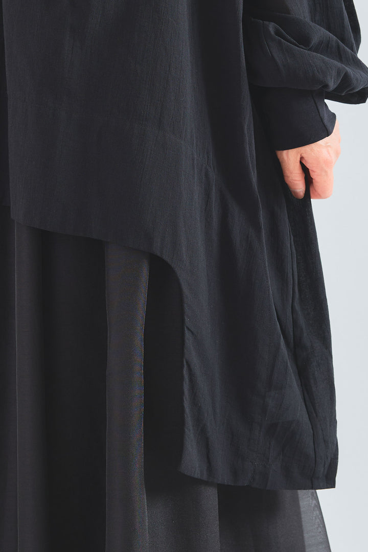 【予約】コットン楊柳バッグロングシャツ