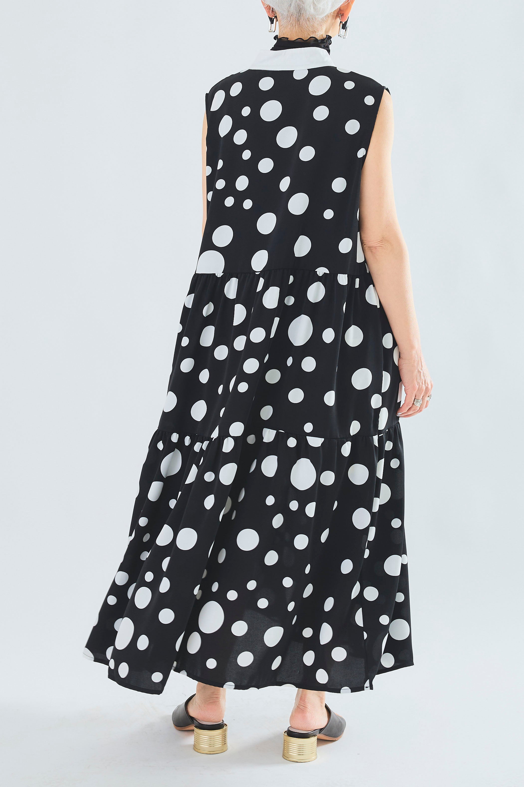 ルネ rene ニット　ドッキングワンピース　ノースリーブ　ティアードワンピース René