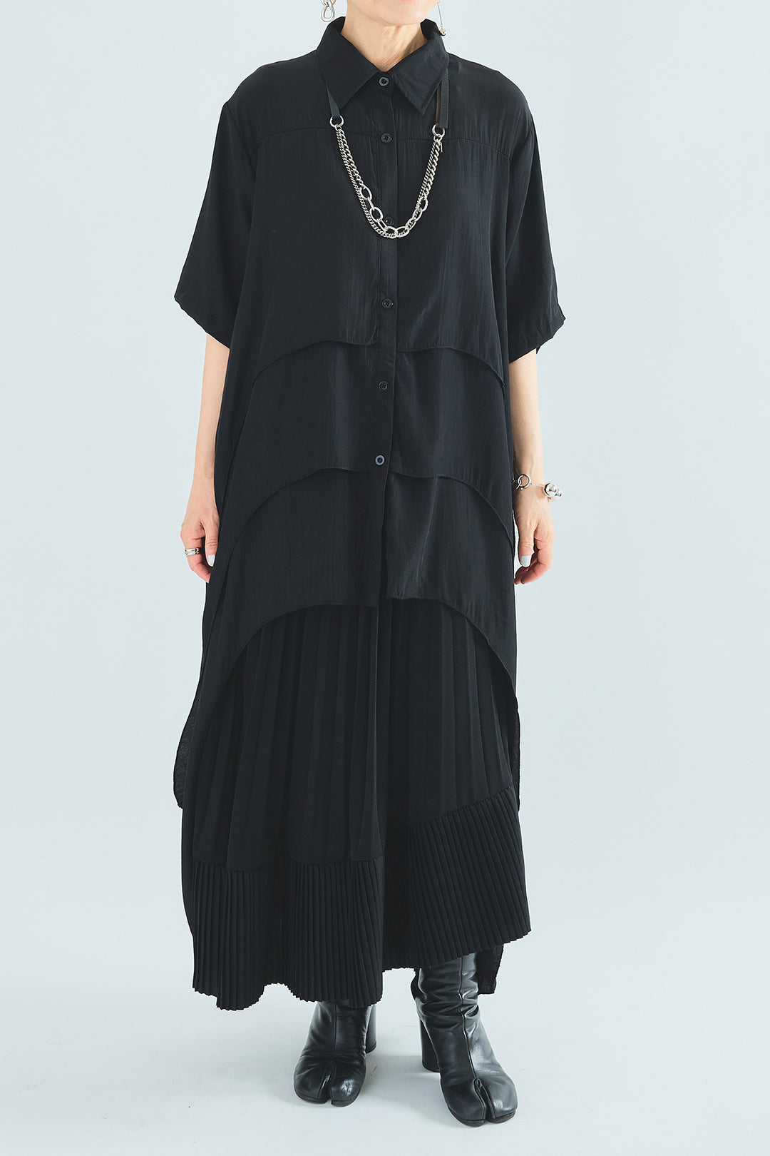 【予約】ティアードバックロングシャツ
