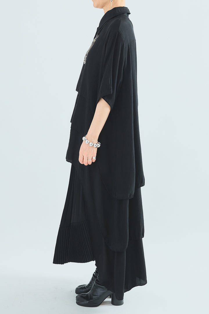 【予約】ティアードバックロングシャツ