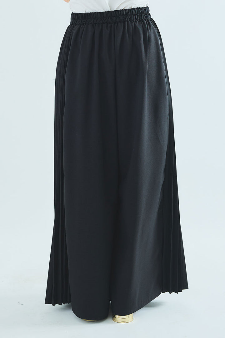 【SET】チュールドッキングブルゾン+サイドプリーツワイドパンツ(2set)