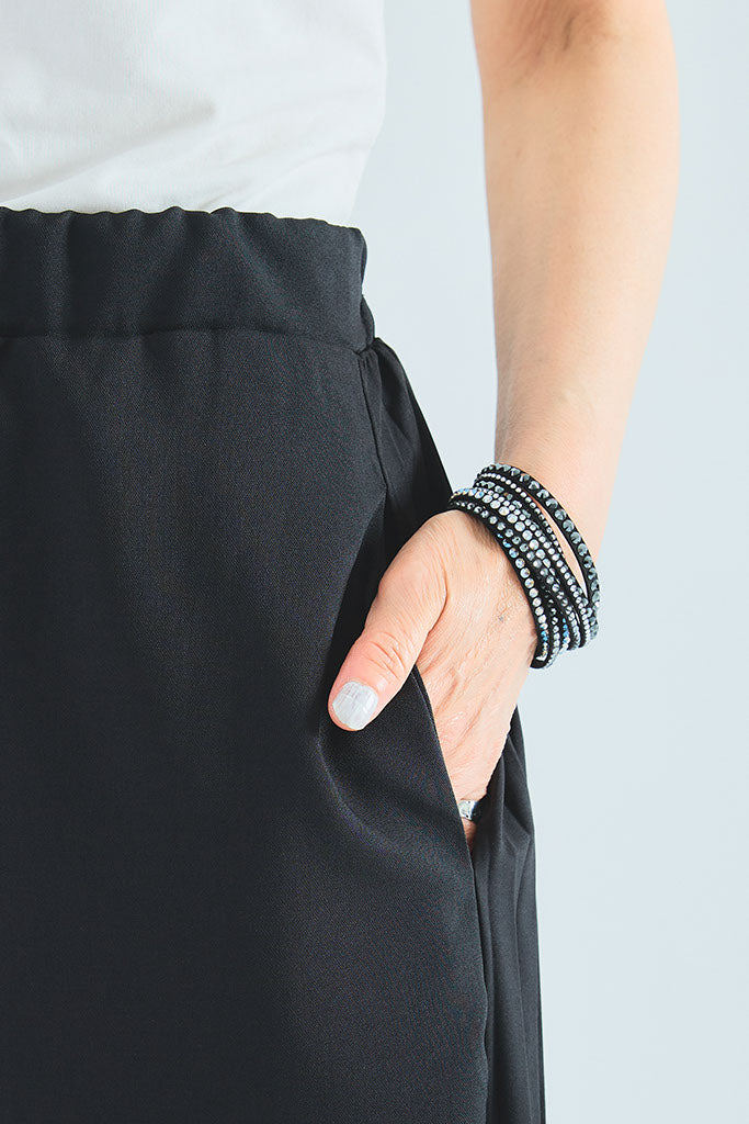 【SET】チュールドッキングブルゾン+サイドプリーツワイドパンツ(2set)