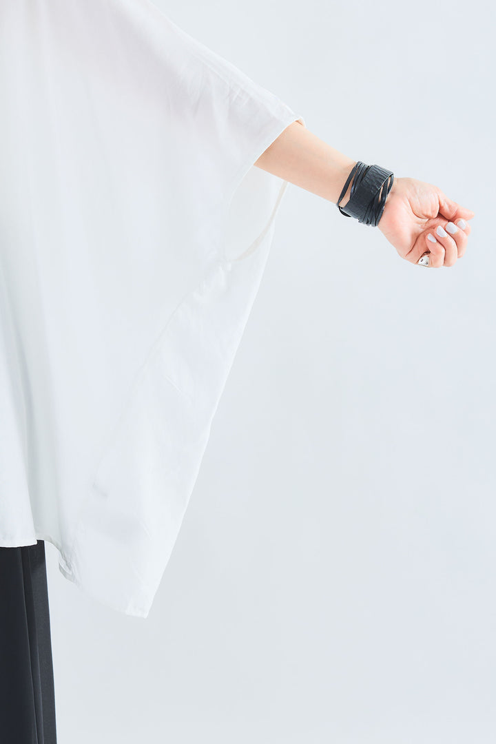 【SET】オーバーサイズドルマンT+アシメプリーツワイドシフォンパンツ(2set)