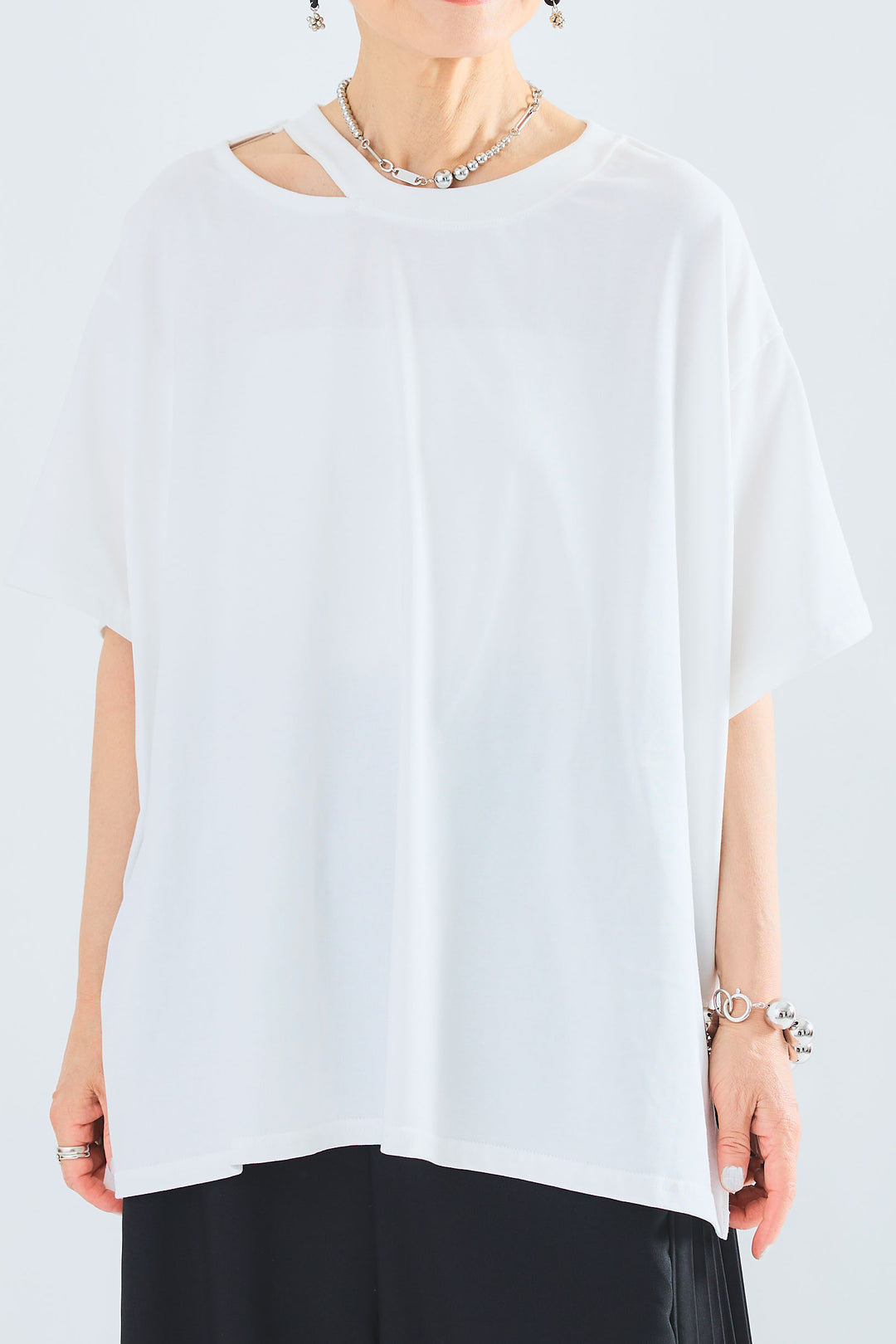 【予約】ネックスリットオーバーT