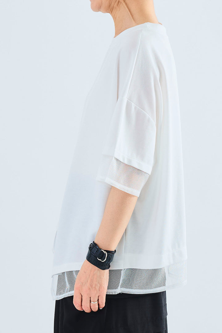 【予約】メッシュドッキングアシンメトリーT