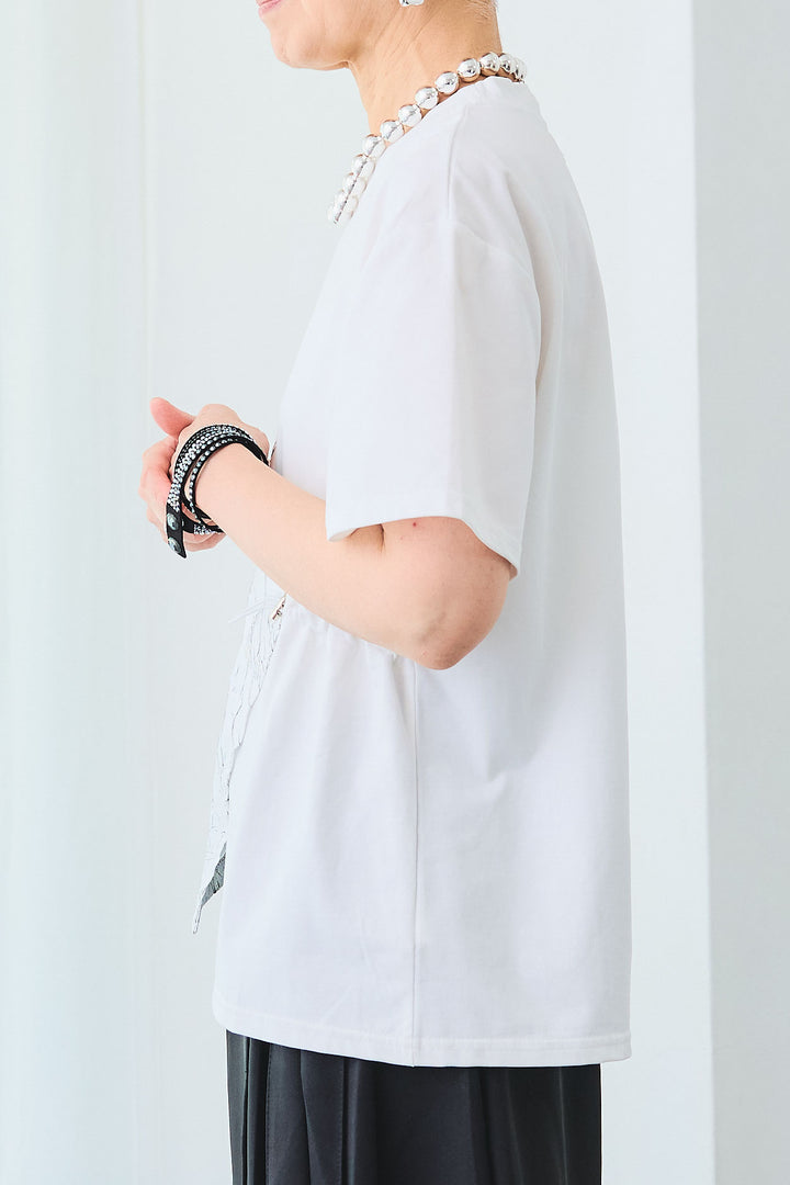 【予約】ニュアンスマーブルアシンメトリーT