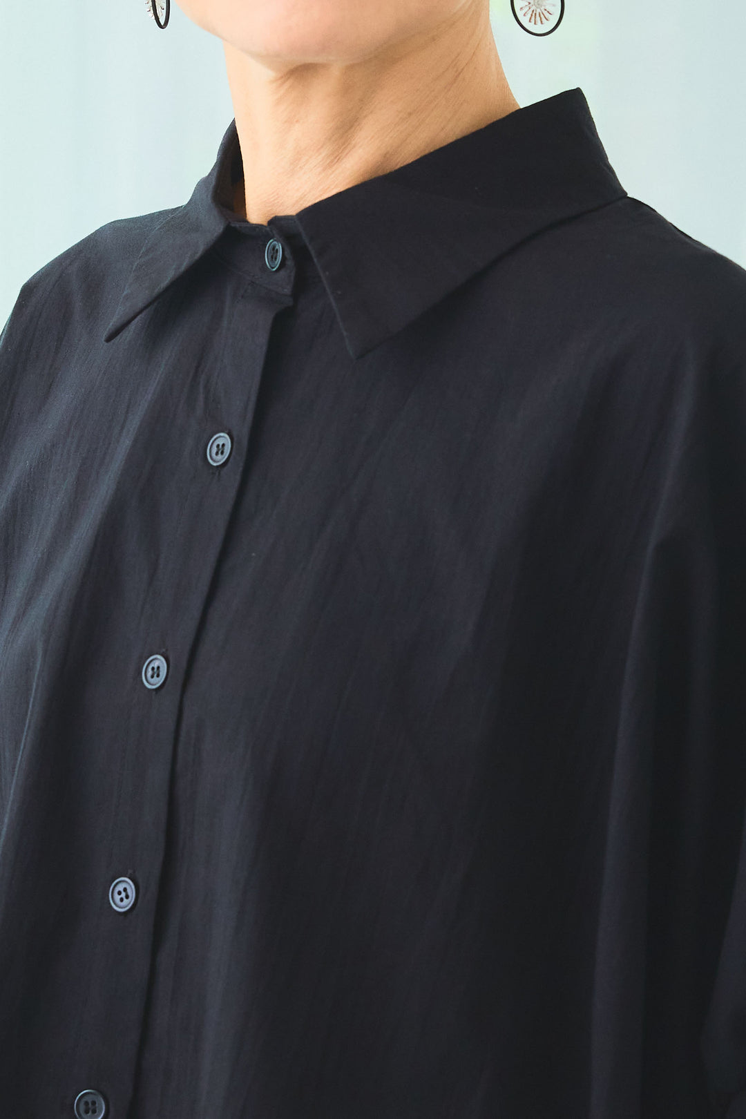 【SET】ドロップスリーブバックロングオーバーシャツ+アシンメトリーラッフルプリーツスカート(2set)