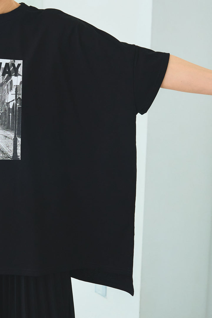 【SET】PATHWAYPhotoオーバースリットT+ドットチュールフレアスカート(2set)