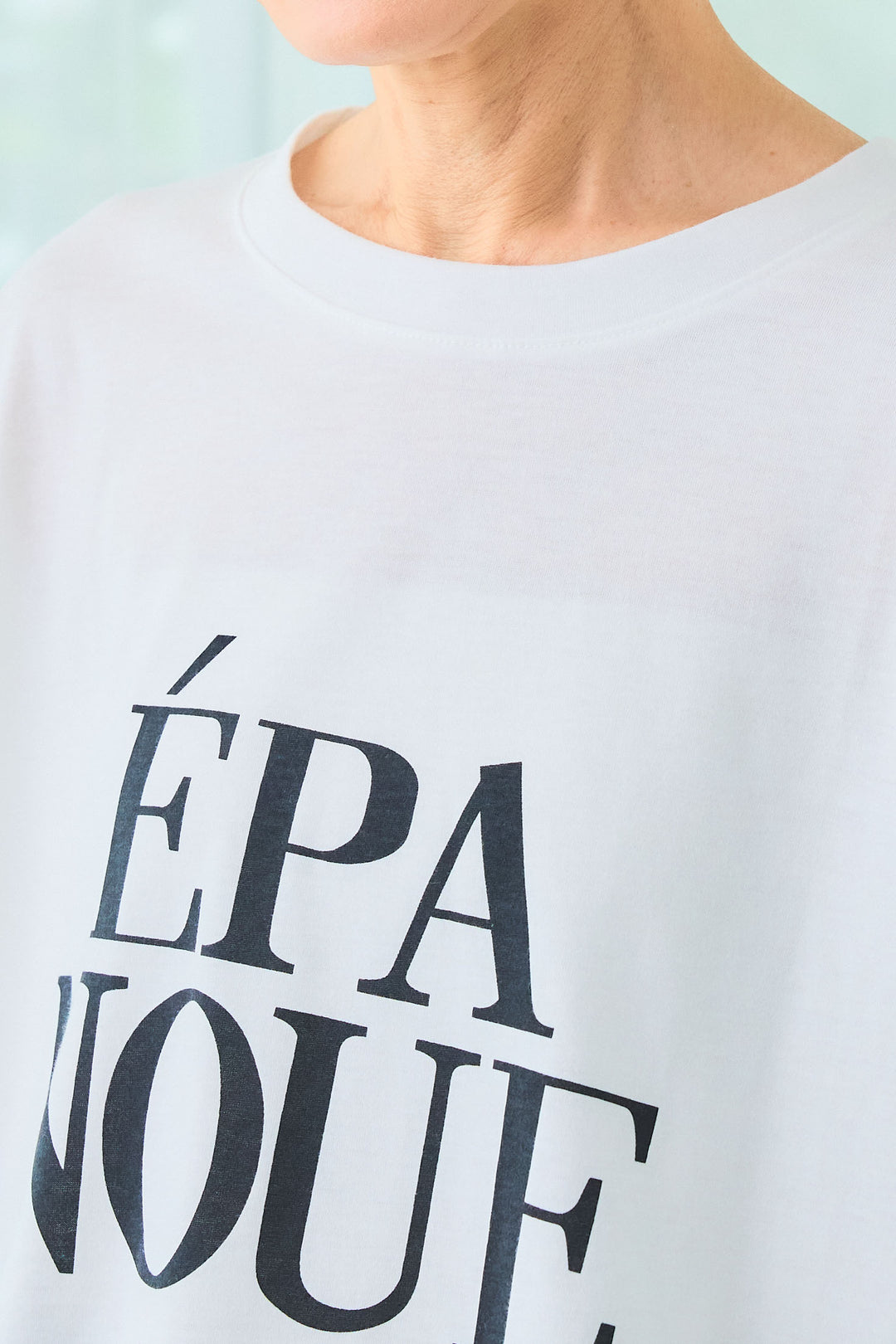 【予約】ÉPANOUEバックシフォンフレアロゴT
