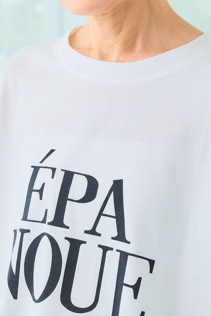【予約】ÉPANOUEバックシフォンフレアロゴT