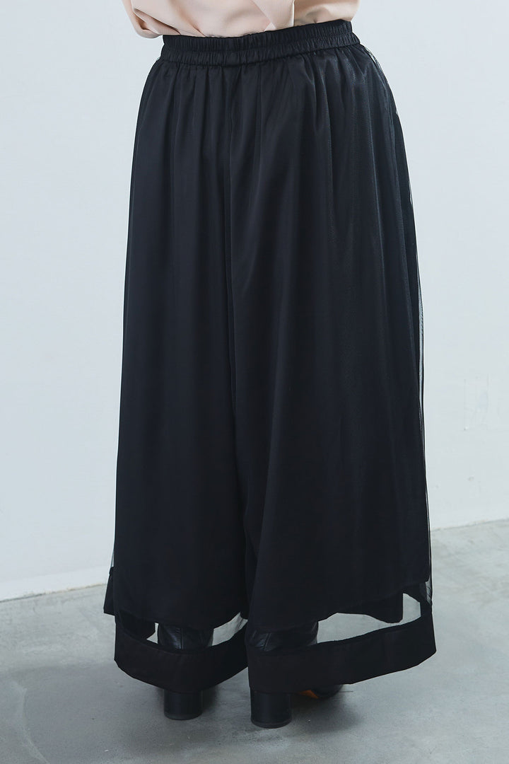 【予約】シアーチュールレイヤードラインワイドパンツ