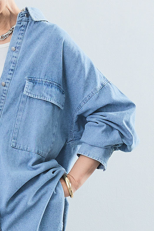 即納】8ozオーバーサイズデニムシャツジャケット – AIJAN