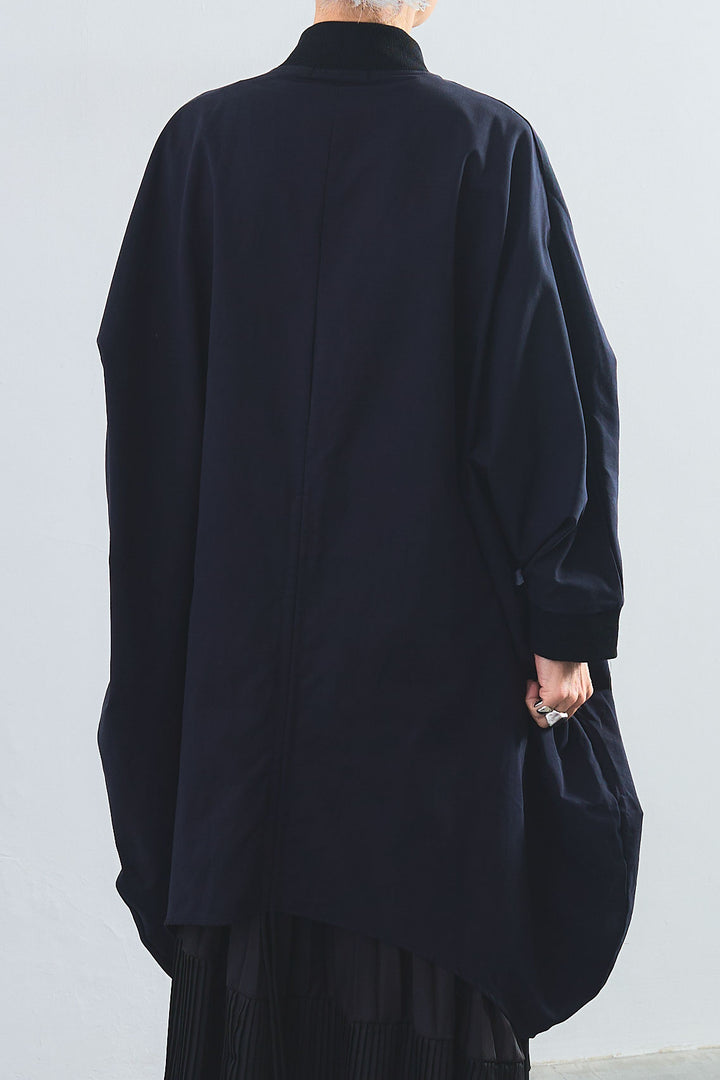 【SET】バックロングドルマンブルゾン+アシンメトリープリーツスカート(2set)