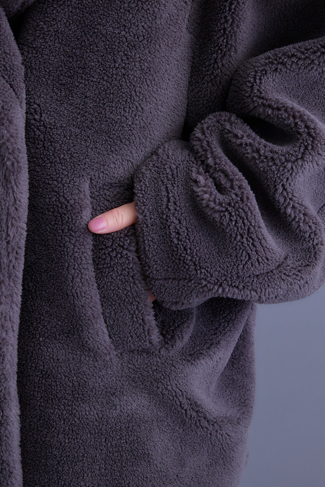 【SET】アシンメトリーオーバーニット+テディボアミディコート+アシンメトリープリーツスカート(3set)