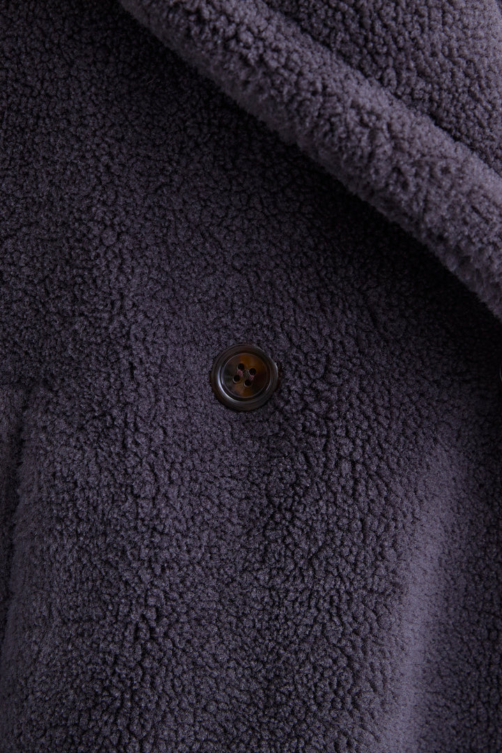 【SET】アシンメトリーオーバーニット+テディボアロングコート+アシンメトリープリーツスカート(3set)