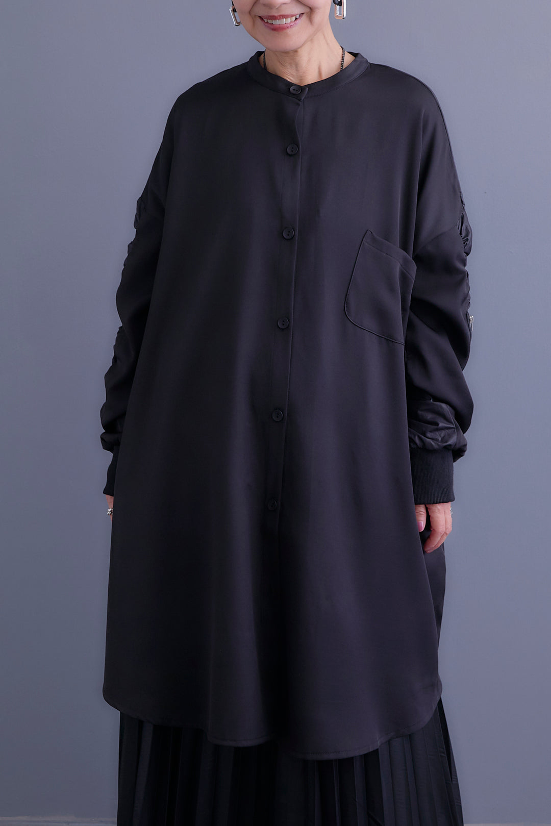【予約】MA-1ドッキングデザインロングシャツ