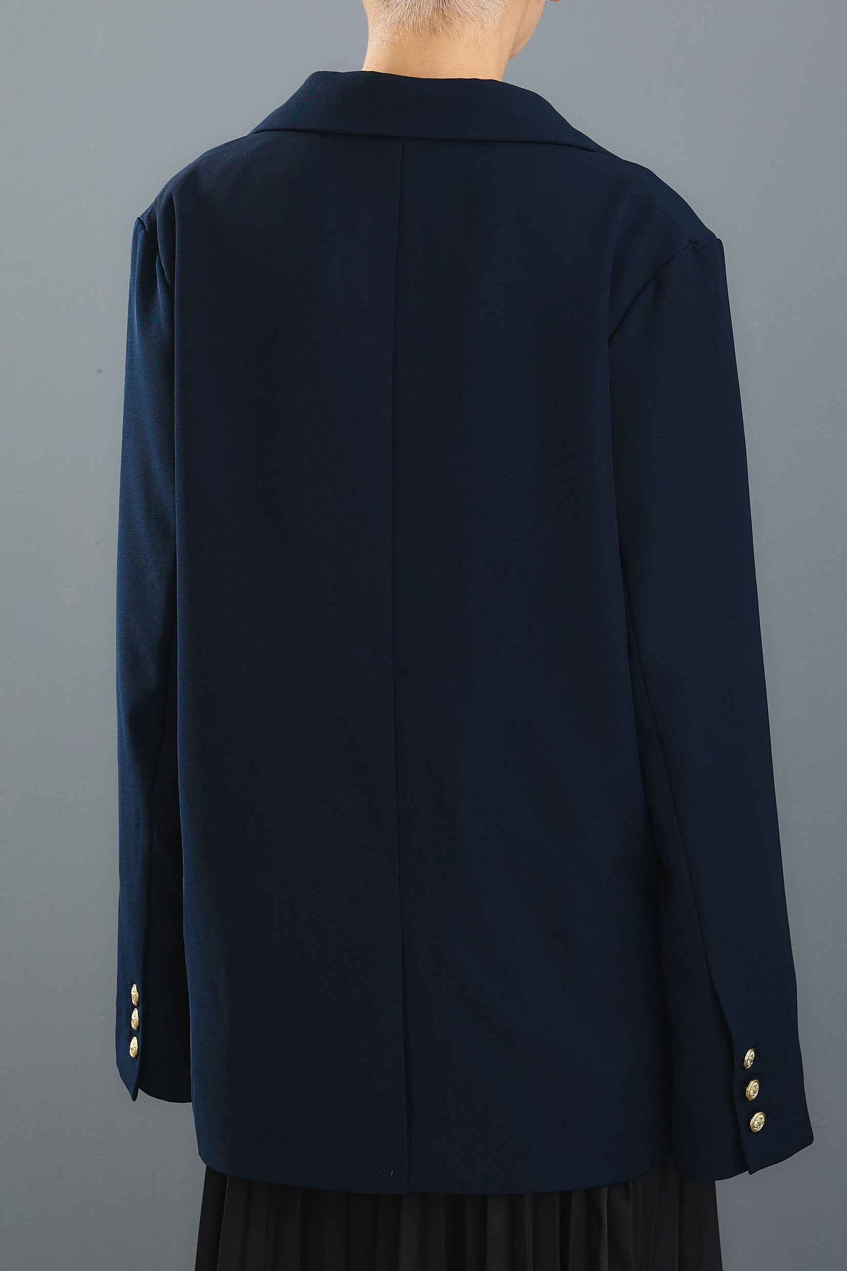 SET】アシンメトリーウェーブロンT+ツイルテーラードジャケット+