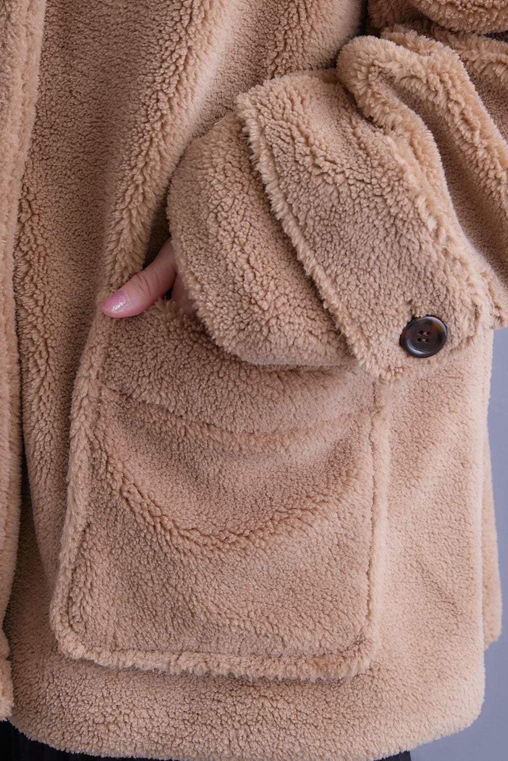 【SET】テディボアフラットカラーコート+ジャガードフラワースカート(2set)