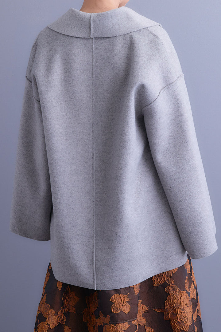 【予約】メルトンソフトショールカラーコート【ベルト付き】