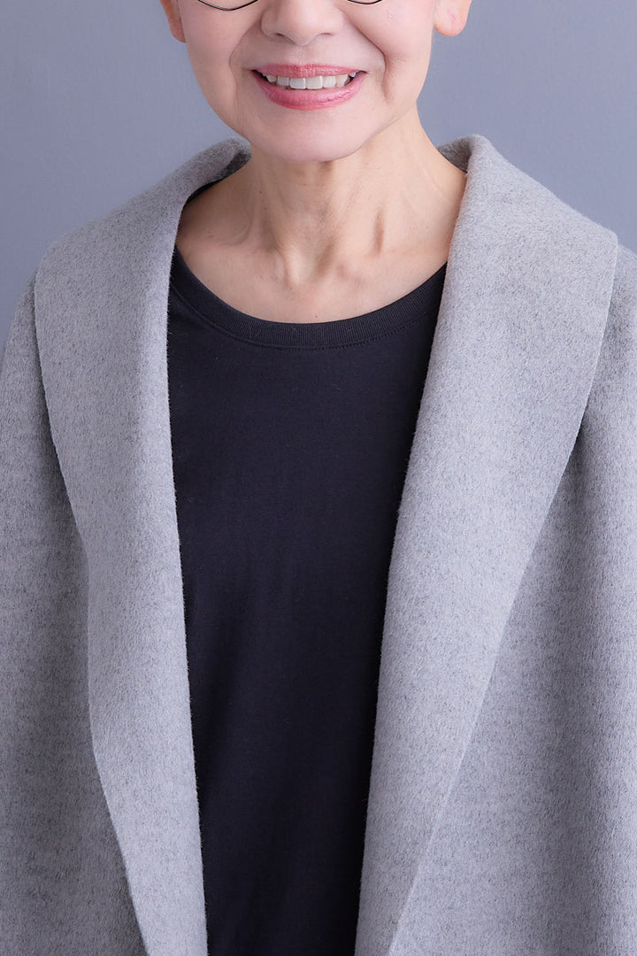 【予約】メルトンソフトショールカラーコート【ベルト付き】