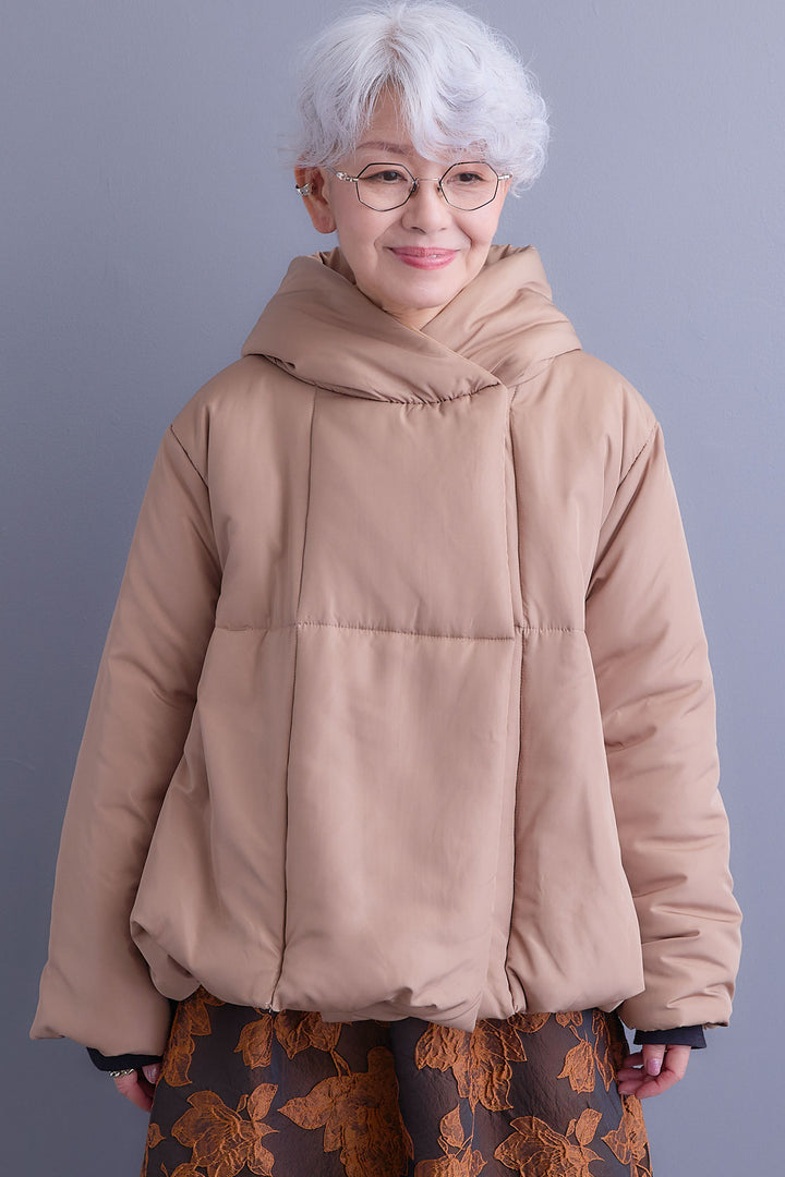 【SET】バルーンシルエットエアパフジャケット+ジャガードフラワースカート(2set)