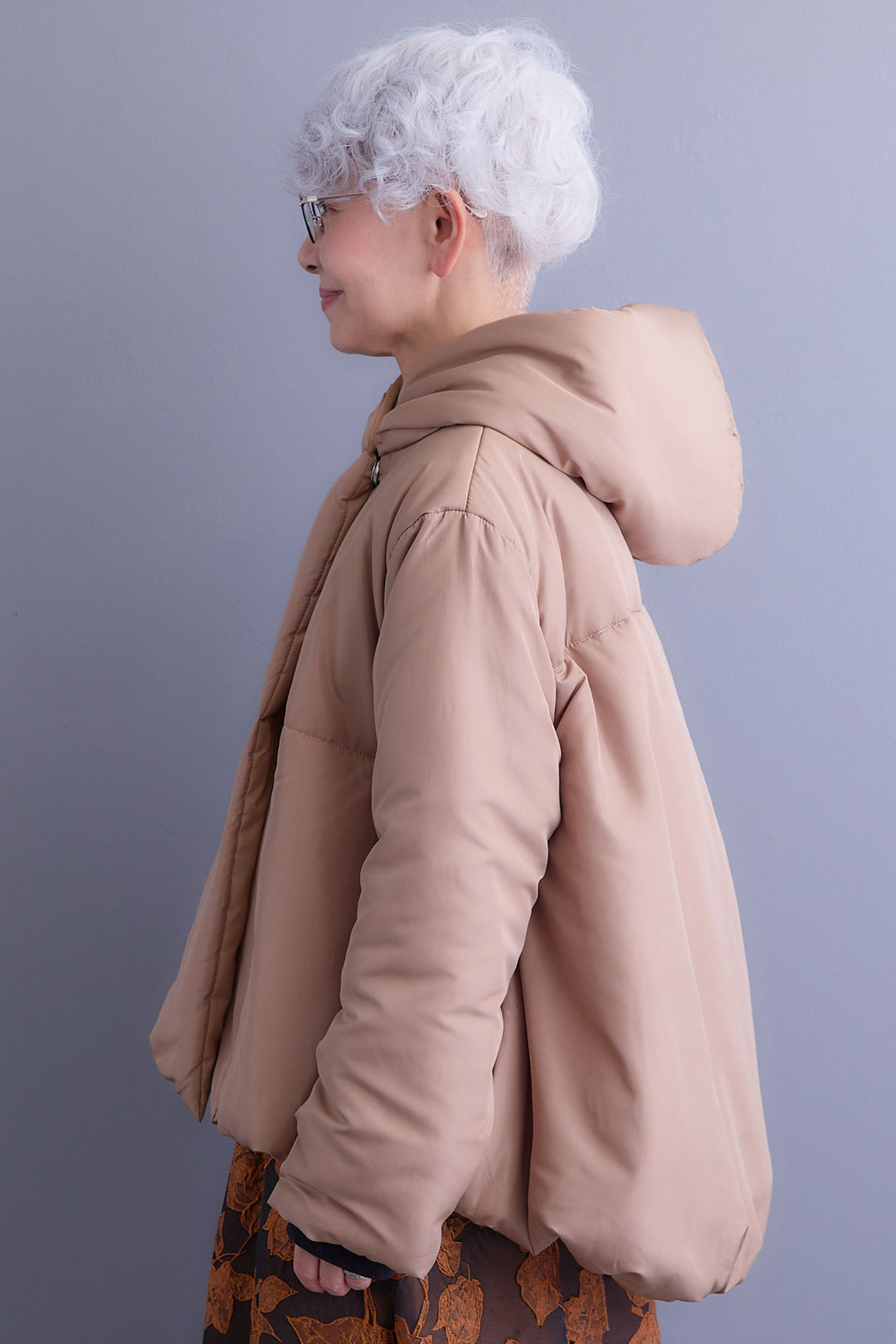 【SET】バルーンシルエットエアパフジャケット+ジャガードフラワースカート(2set)