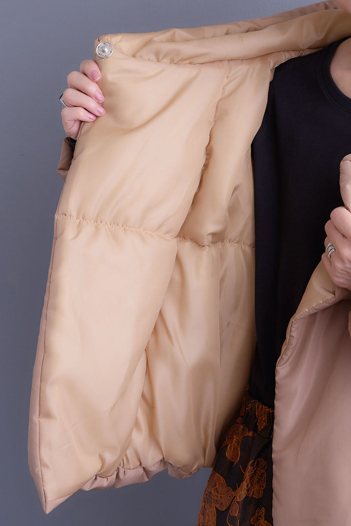 【SET】バルーンシルエットエアパフジャケット+ジャガードフラワースカート(2set)