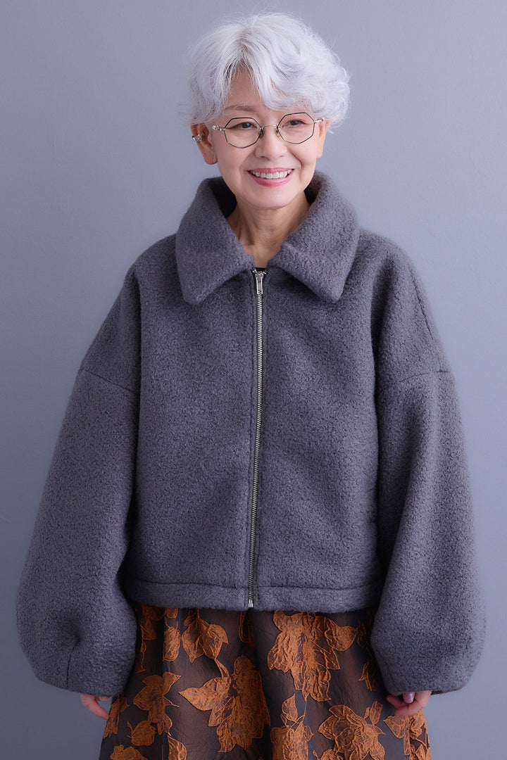 【予約】シープボアボリュームスリーブジャケット