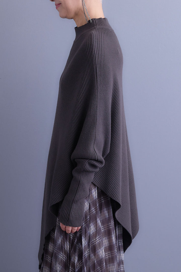 【SET】アシンメトリーオーバーニット+シャギーテーラードコート+アシンメトリープリーツスカート(3set)