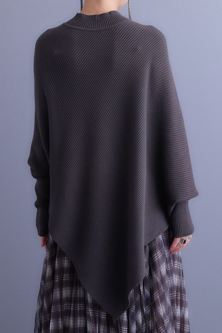 【SET】アシンメトリーオーバーニット+シャギーテーラードコート+アシンメトリープリーツスカート(3set)