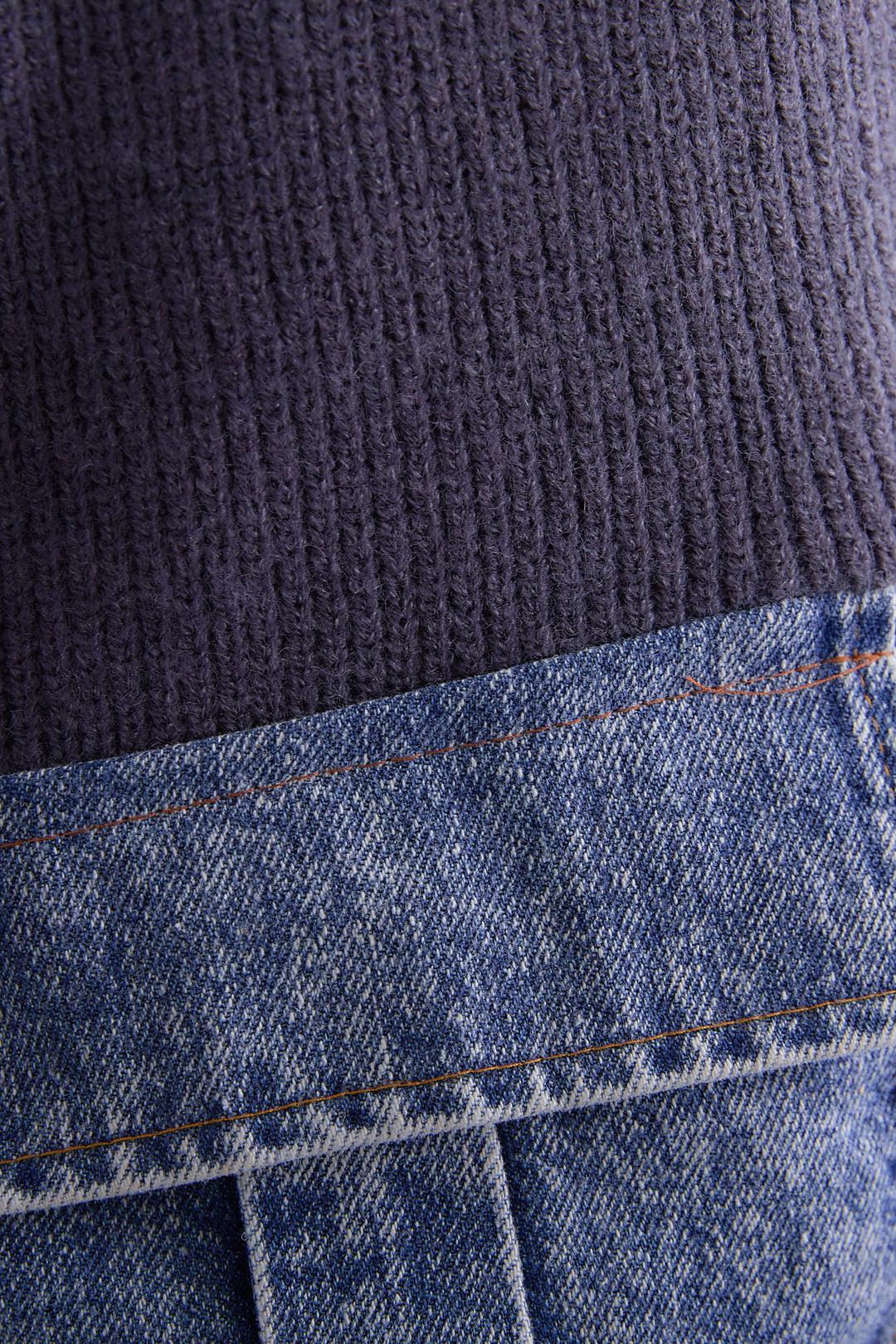 【SET】デニムポケットZIPニットカーディガン+ツートーンアシメラップフレアスカート(2set)