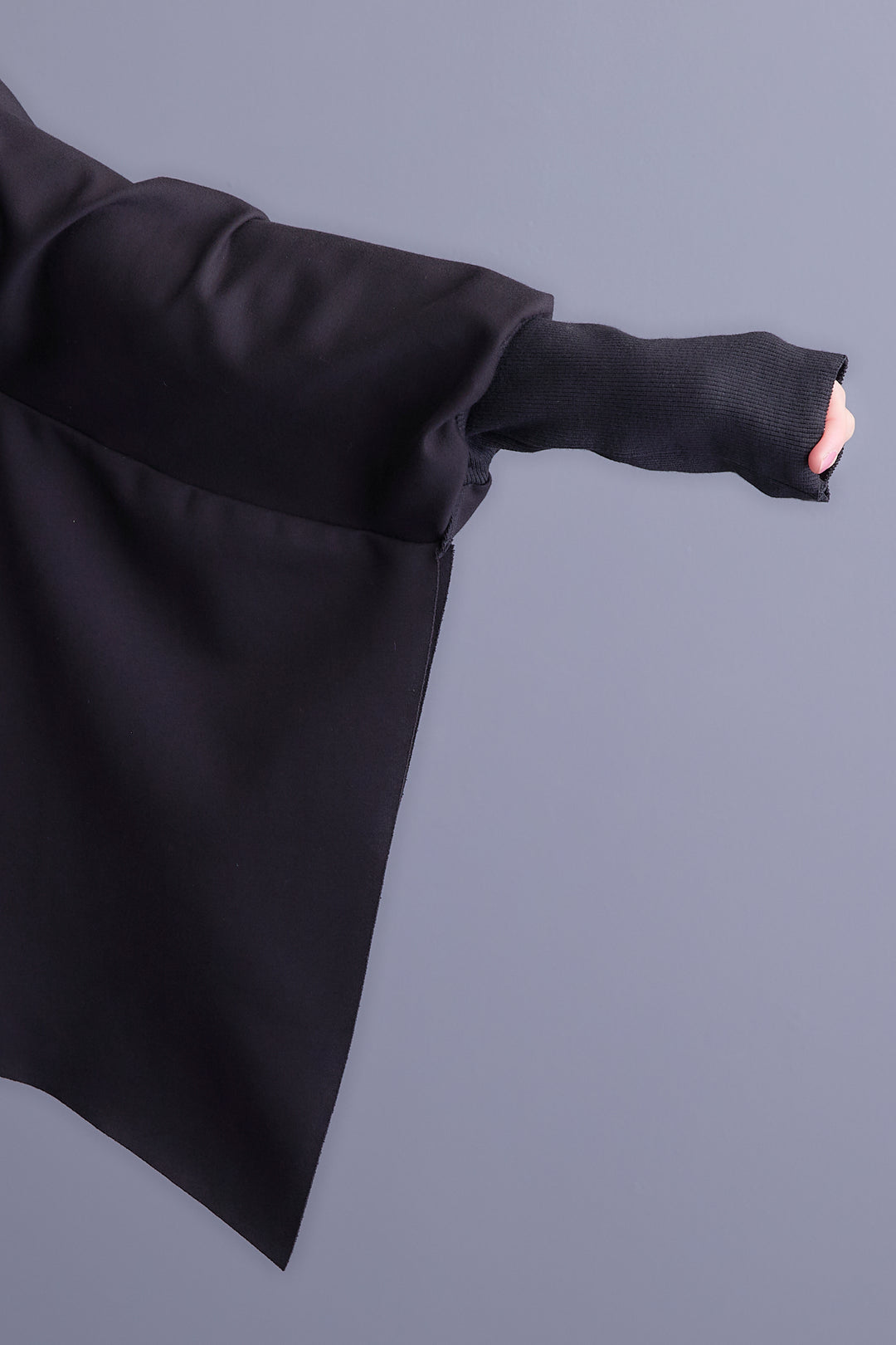 【SET】アシメハイネックポンチョプルオーバー+アシンメトリープリーツスカート(2set)