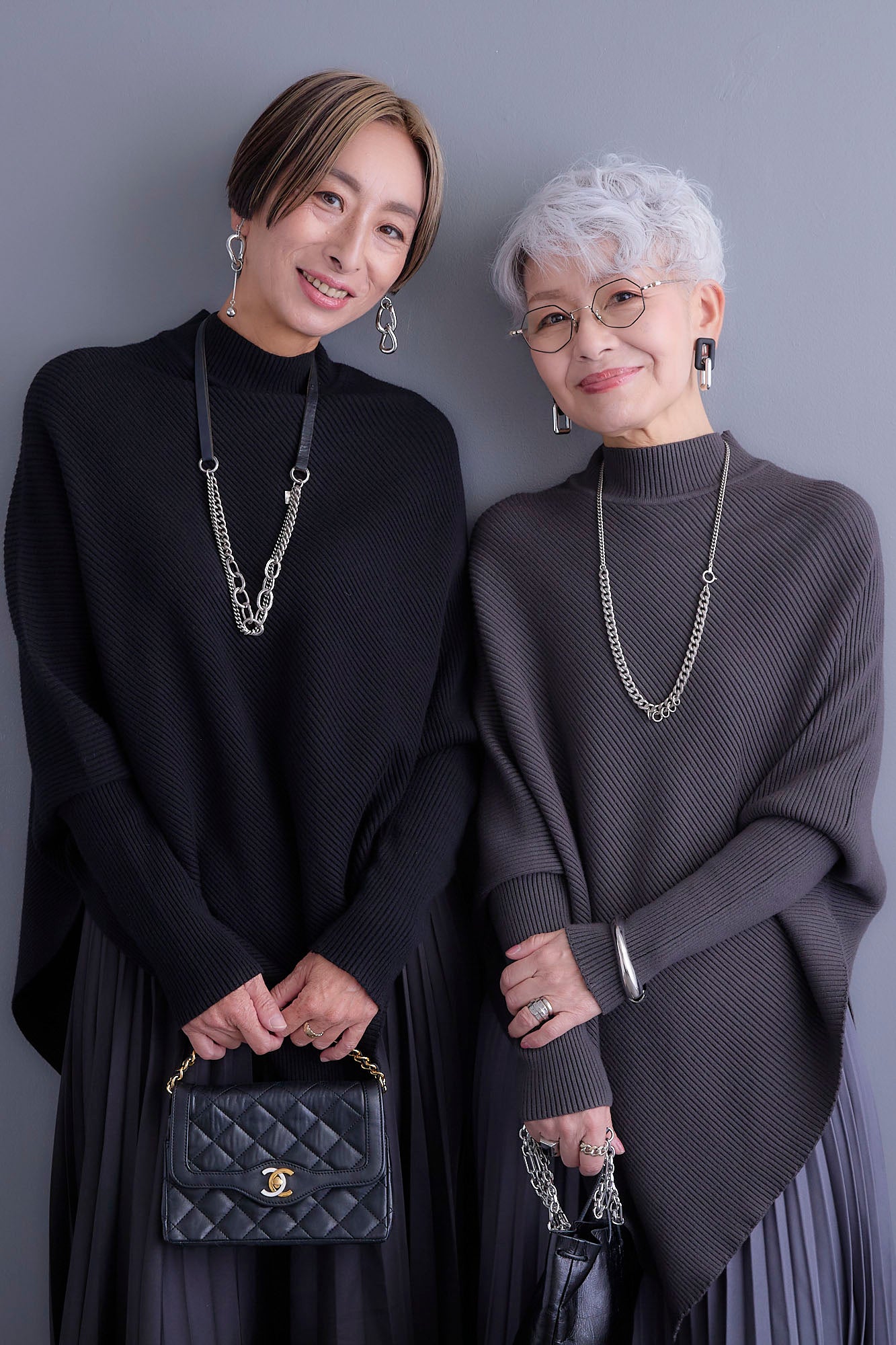 新色追加】【SET】アシンメトリーオーバーニット+アシンメトリー